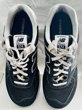 New Balance 574 Classic Black Gray Sneakers Men's Size 12